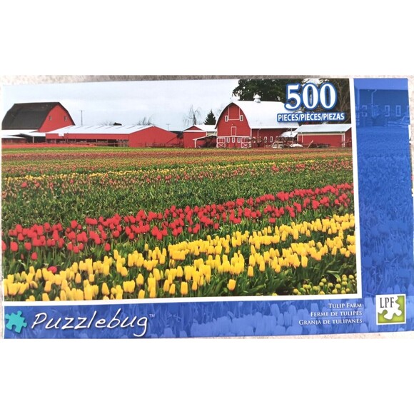 NEW Tulip Farm 500 Piece Jigsaw Puzzle Puzzlebug by LPF - Picture 1 of 3